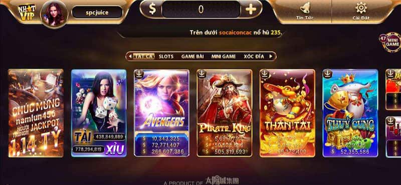 Các game slots tại nhatvip